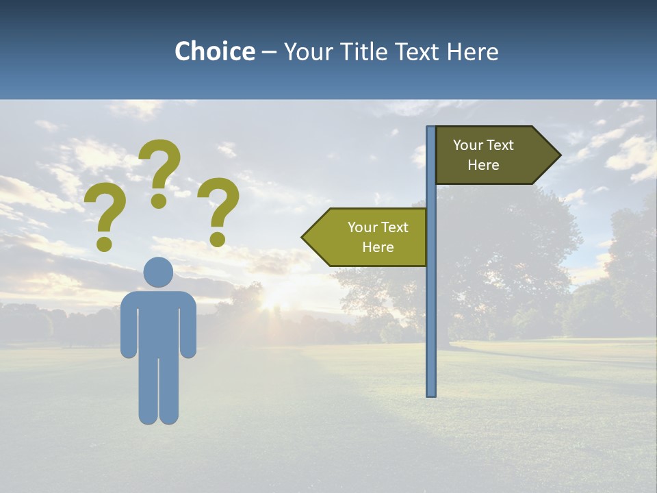 Sunrise Through The Trees PowerPoint Template