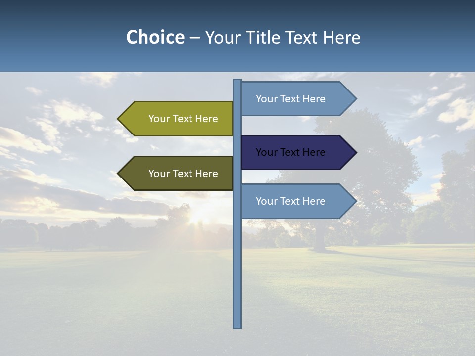 Sunrise Through The Trees PowerPoint Template