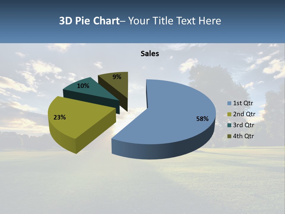 Sunrise Through The Trees PowerPoint Template