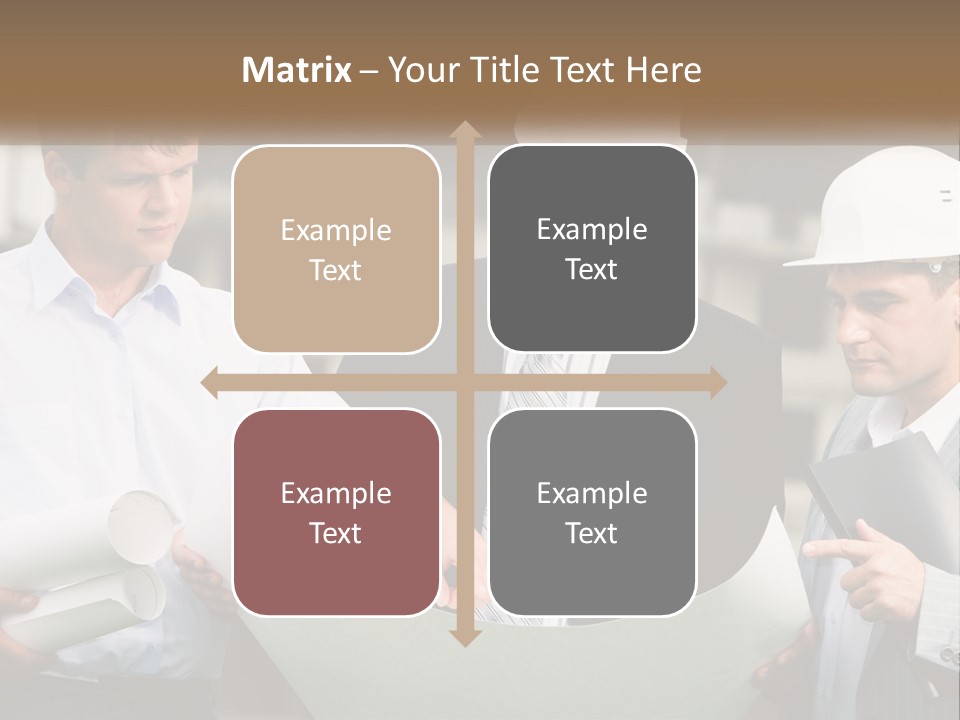 Discussion Of The Project At The Construction Site PowerPoint Template