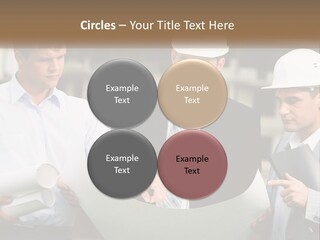 Discussion Of The Project At The Construction Site PowerPoint Template