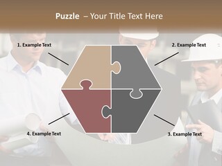 Discussion Of The Project At The Construction Site PowerPoint Template