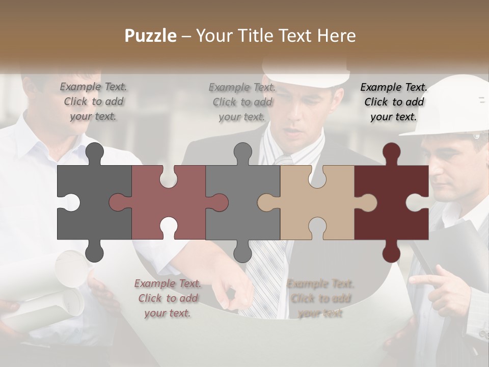 Discussion Of The Project At The Construction Site PowerPoint Template