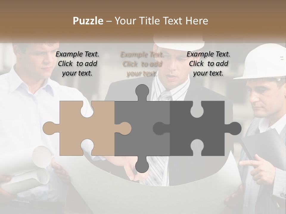 Discussion Of The Project At The Construction Site PowerPoint Template