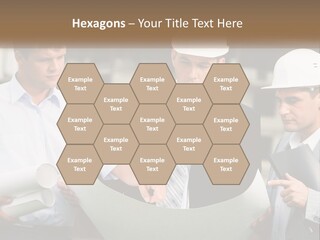Discussion Of The Project At The Construction Site PowerPoint Template