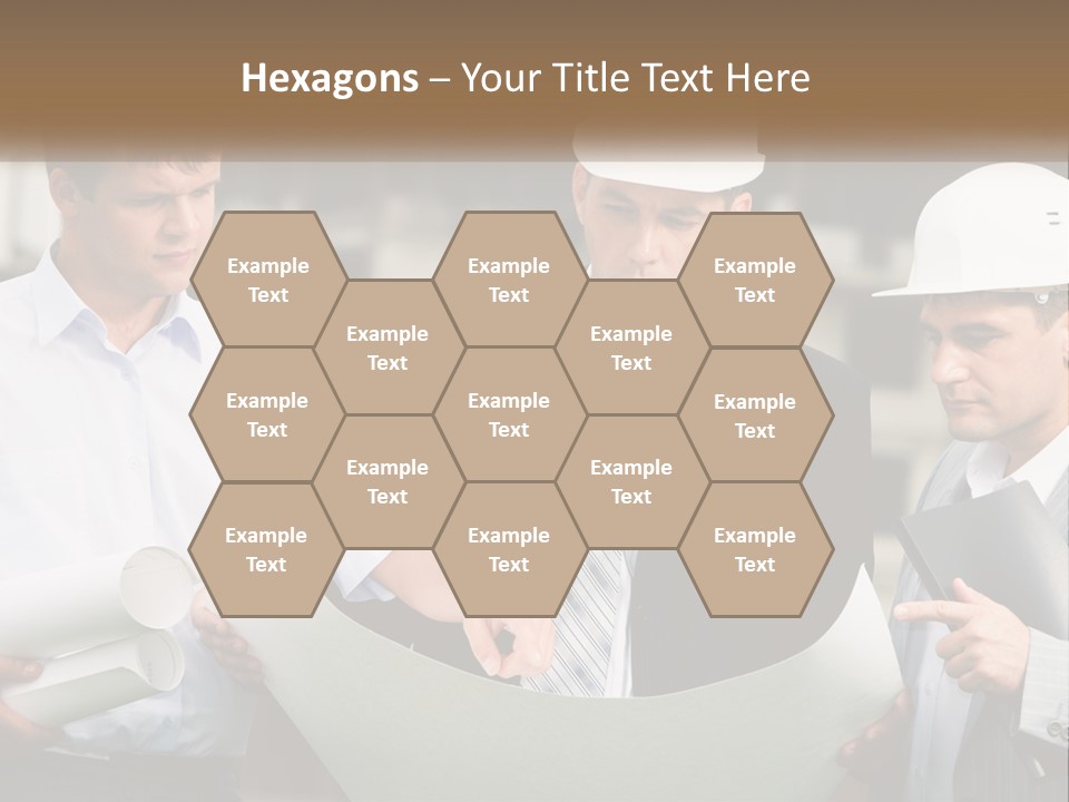 Discussion Of The Project At The Construction Site PowerPoint Template