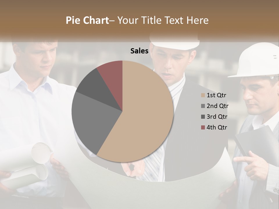 Discussion Of The Project At The Construction Site PowerPoint Template