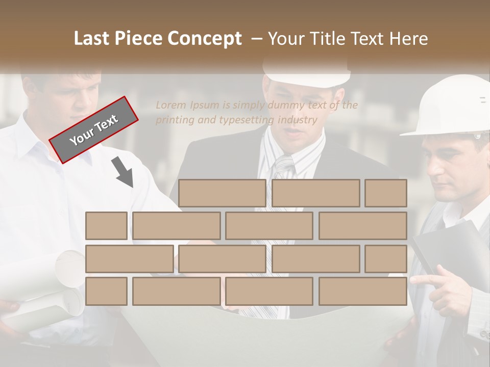 Discussion Of The Project At The Construction Site PowerPoint Template