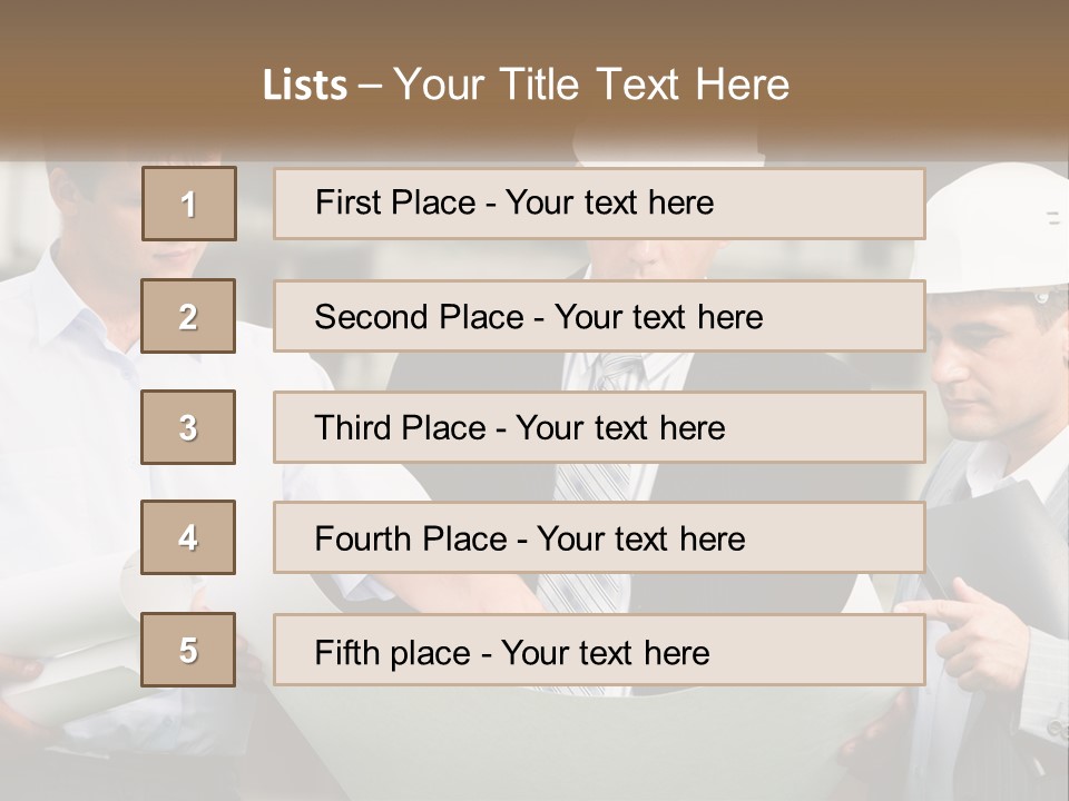 Discussion Of The Project At The Construction Site PowerPoint Template