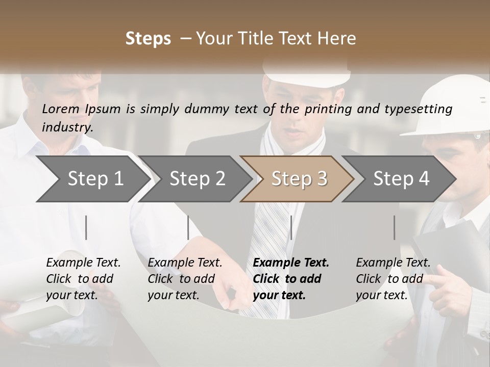 Discussion Of The Project At The Construction Site PowerPoint Template