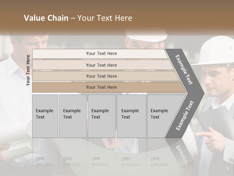 Discussion Of The Project At The Construction Site PowerPoint Template