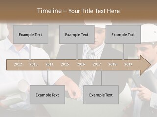 Discussion Of The Project At The Construction Site PowerPoint Template