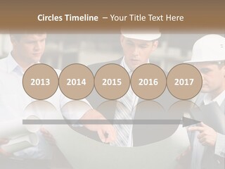Discussion Of The Project At The Construction Site PowerPoint Template