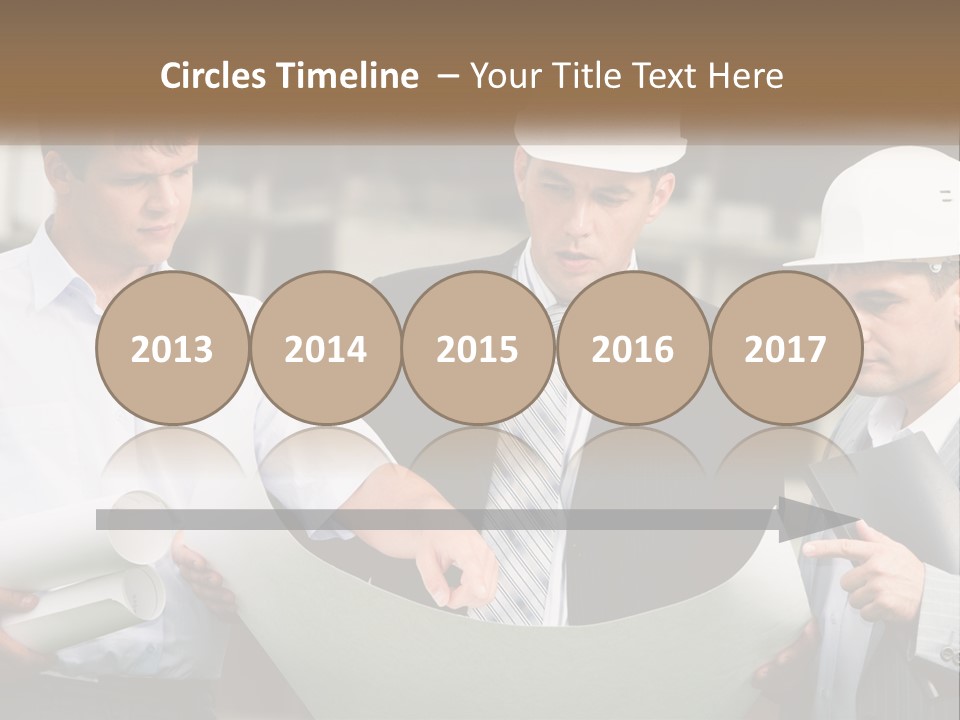 Discussion Of The Project At The Construction Site PowerPoint Template