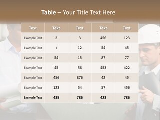 Discussion Of The Project At The Construction Site PowerPoint Template