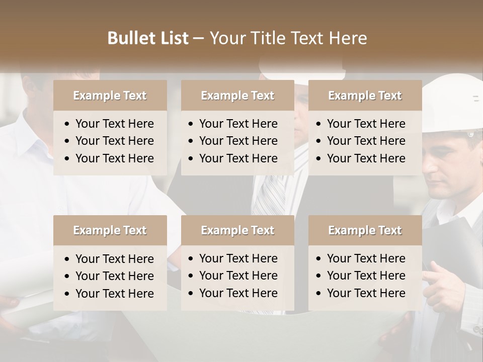 Discussion Of The Project At The Construction Site PowerPoint Template