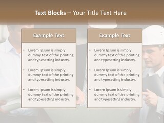 Discussion Of The Project At The Construction Site PowerPoint Template