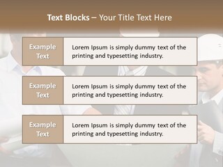 Discussion Of The Project At The Construction Site PowerPoint Template