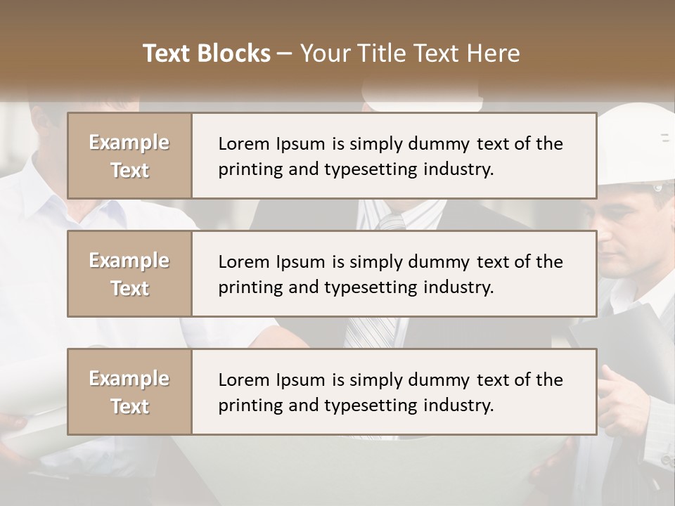 Discussion Of The Project At The Construction Site PowerPoint Template