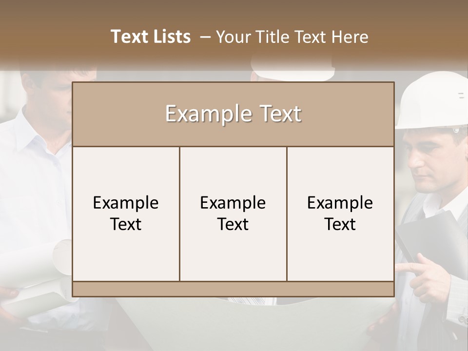 Discussion Of The Project At The Construction Site PowerPoint Template