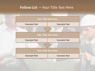 Discussion Of The Project At The Construction Site PowerPoint Template