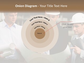 Discussion Of The Project At The Construction Site PowerPoint Template
