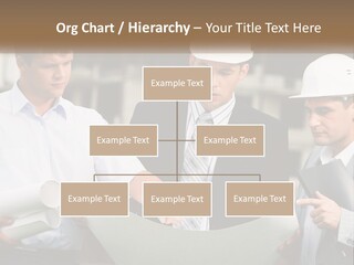 Discussion Of The Project At The Construction Site PowerPoint Template