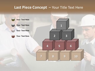Discussion Of The Project At The Construction Site PowerPoint Template
