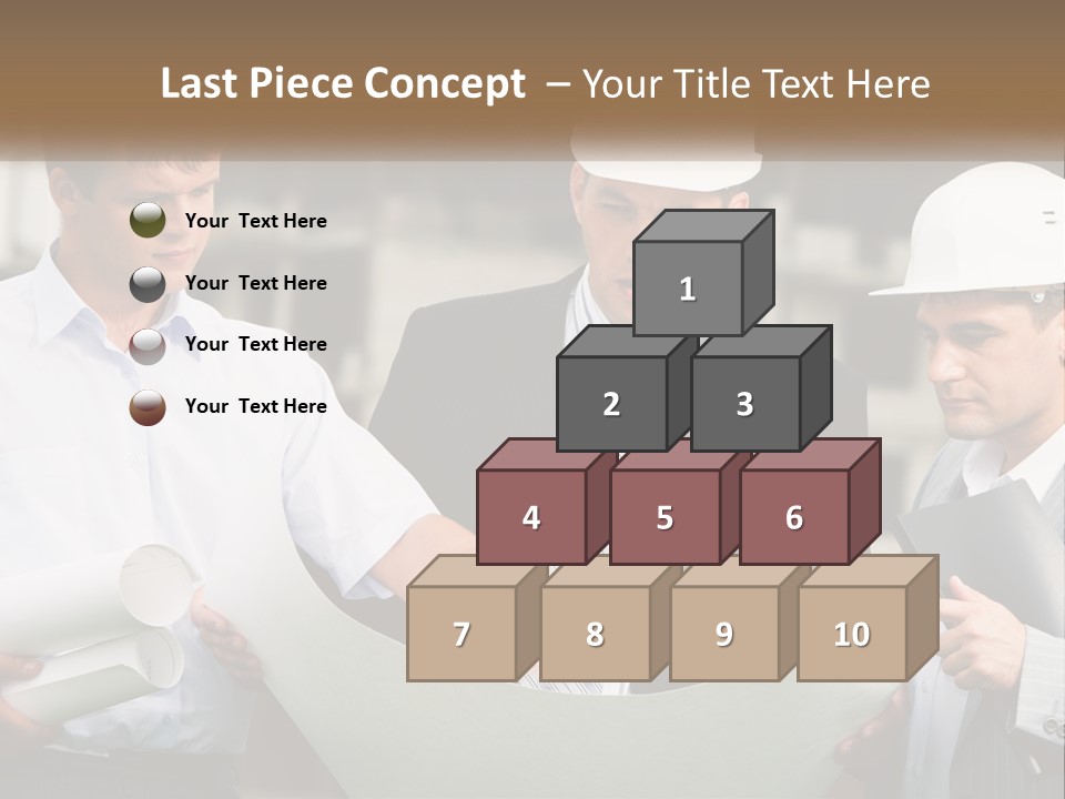 Discussion Of The Project At The Construction Site PowerPoint Template