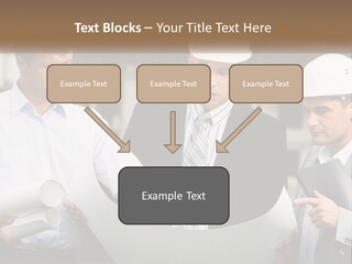 Discussion Of The Project At The Construction Site PowerPoint Template