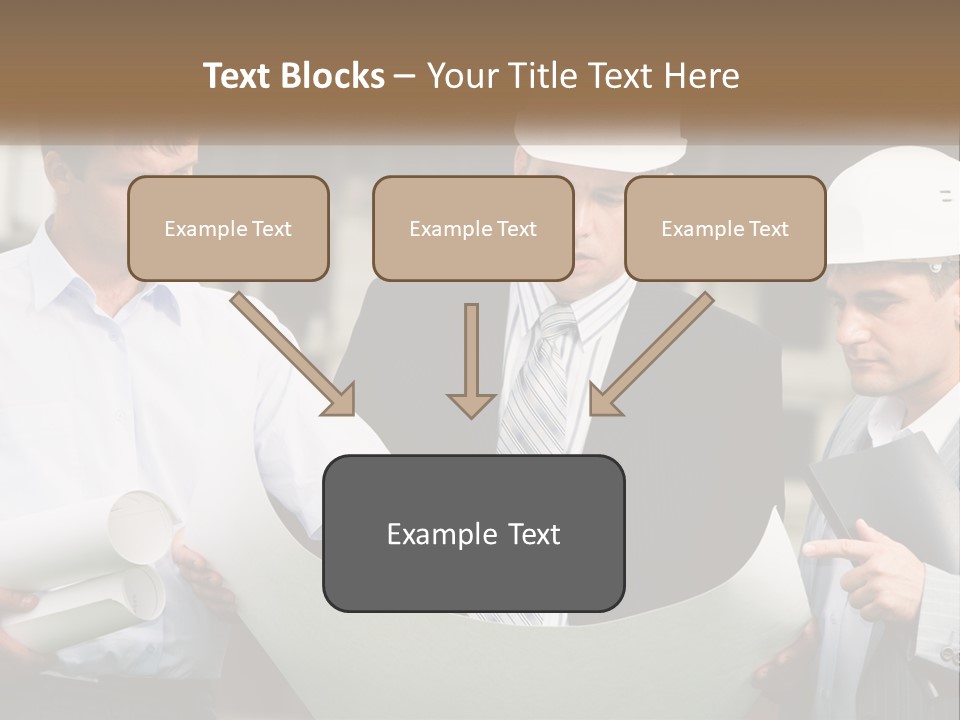Discussion Of The Project At The Construction Site PowerPoint Template