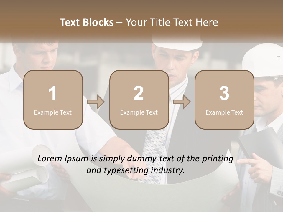 Discussion Of The Project At The Construction Site PowerPoint Template