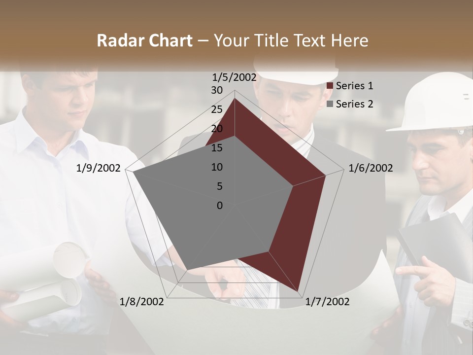 Discussion Of The Project At The Construction Site PowerPoint Template
