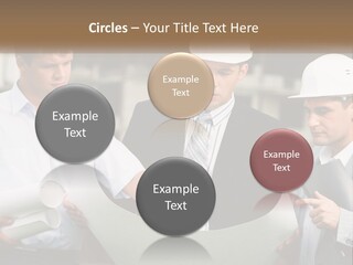 Discussion Of The Project At The Construction Site PowerPoint Template
