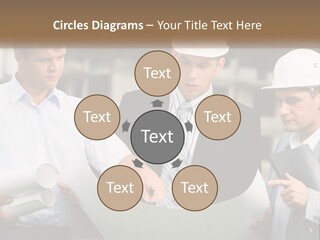 Discussion Of The Project At The Construction Site PowerPoint Template