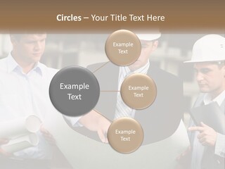 Discussion Of The Project At The Construction Site PowerPoint Template