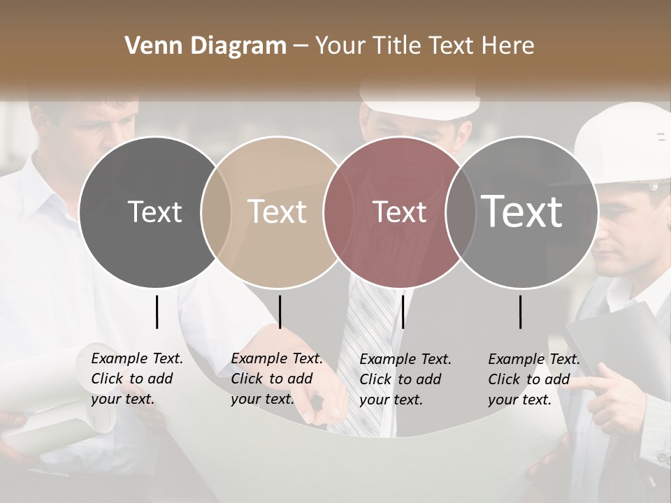 Discussion Of The Project At The Construction Site PowerPoint Template