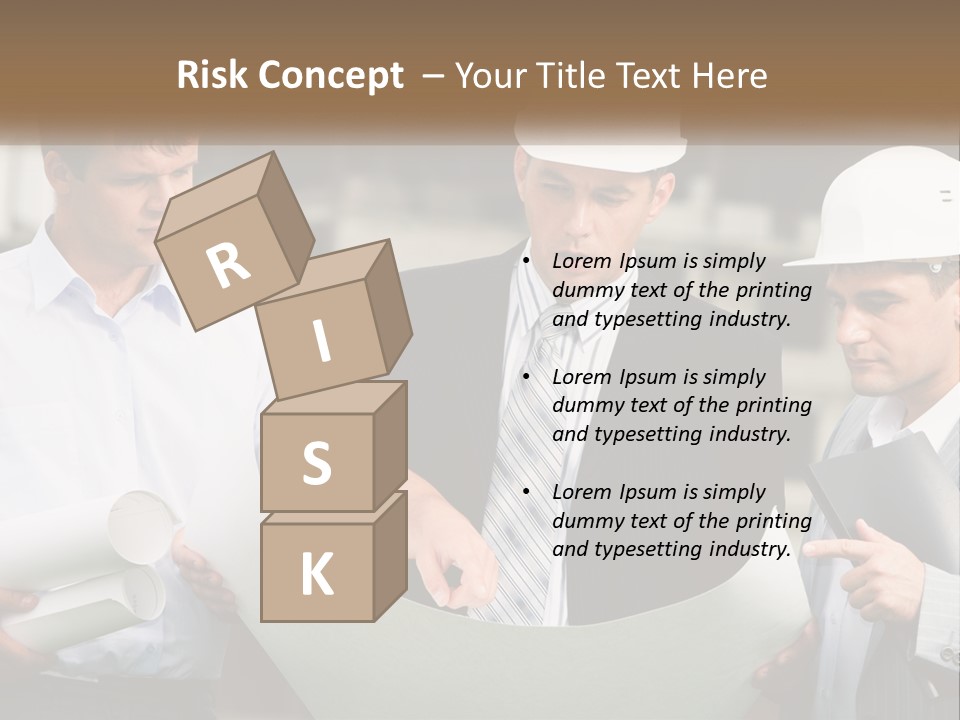 Discussion Of The Project At The Construction Site PowerPoint Template