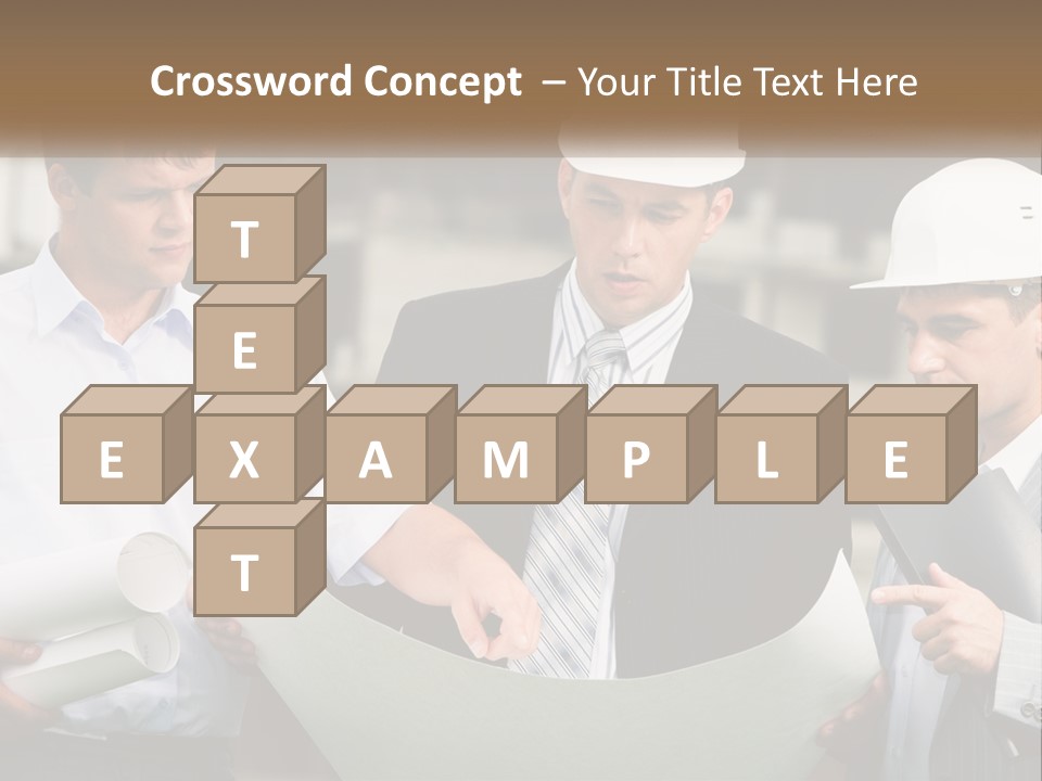 Discussion Of The Project At The Construction Site PowerPoint Template