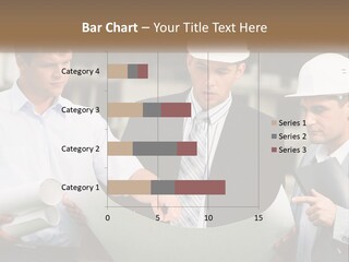 Discussion Of The Project At The Construction Site PowerPoint Template