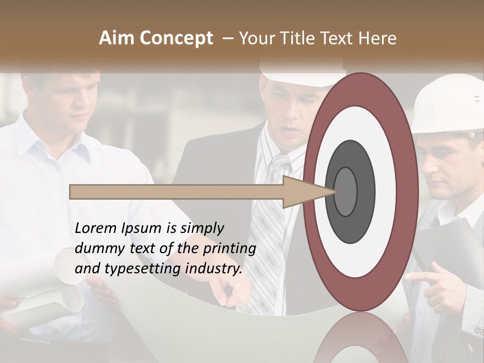 Discussion Of The Project At The Construction Site PowerPoint Template