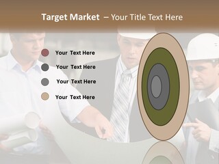 Discussion Of The Project At The Construction Site PowerPoint Template