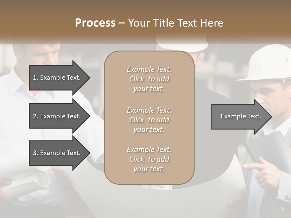 Discussion Of The Project At The Construction Site PowerPoint Template