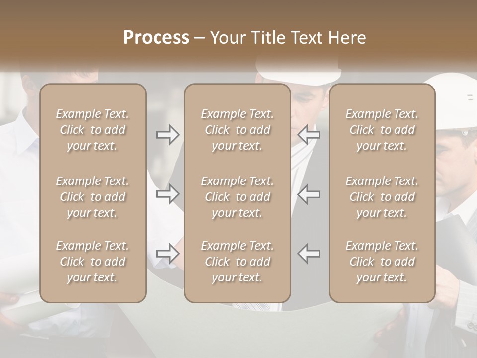 Discussion Of The Project At The Construction Site PowerPoint Template