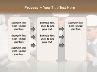 Discussion Of The Project At The Construction Site PowerPoint Template