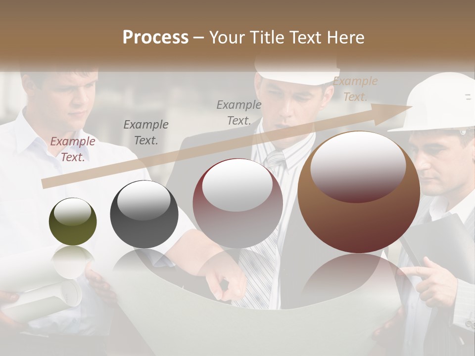 Discussion Of The Project At The Construction Site PowerPoint Template