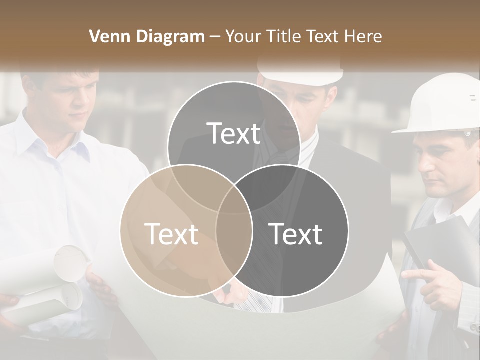Discussion Of The Project At The Construction Site PowerPoint Template