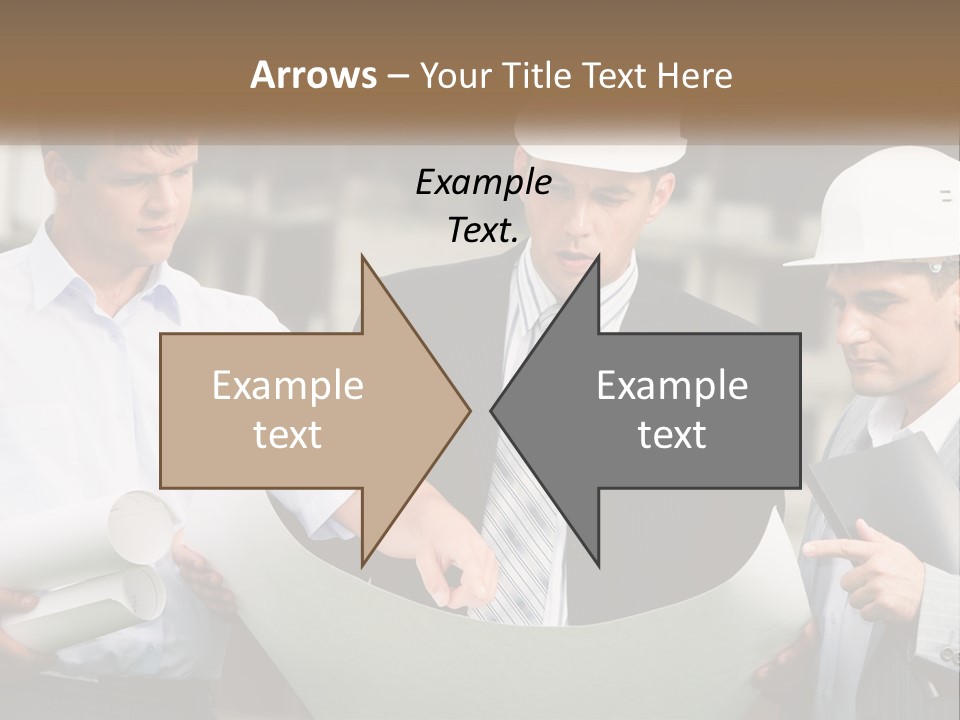 Discussion Of The Project At The Construction Site PowerPoint Template