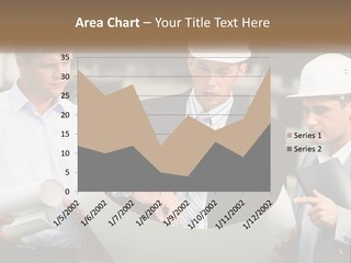 Discussion Of The Project At The Construction Site PowerPoint Template