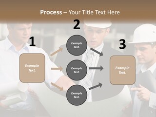 Discussion Of The Project At The Construction Site PowerPoint Template